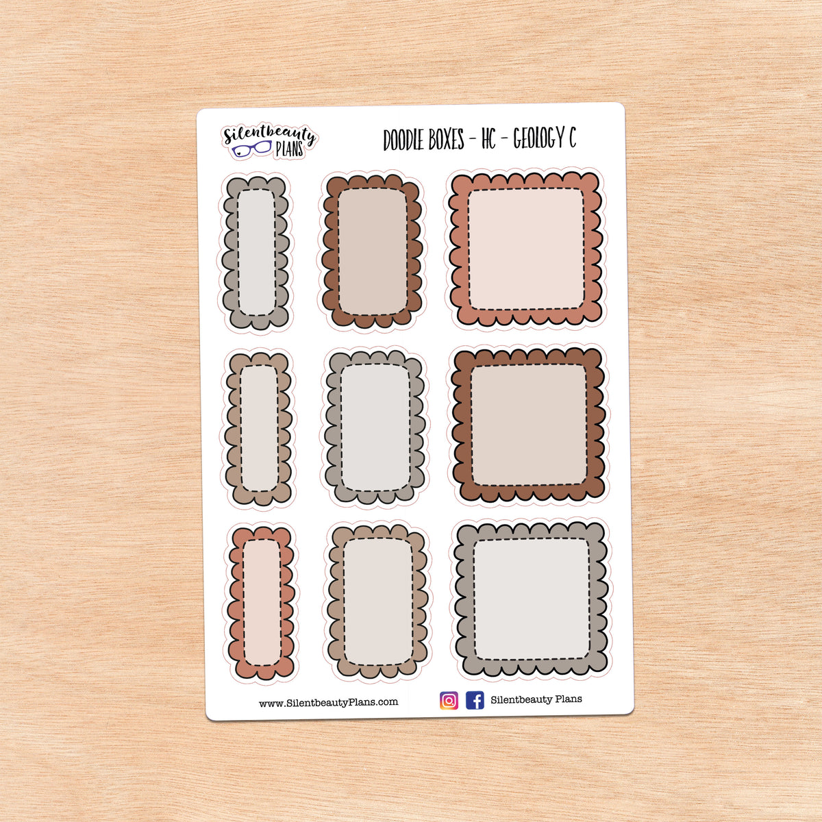 Geology Doodle Boxes | 3 Options