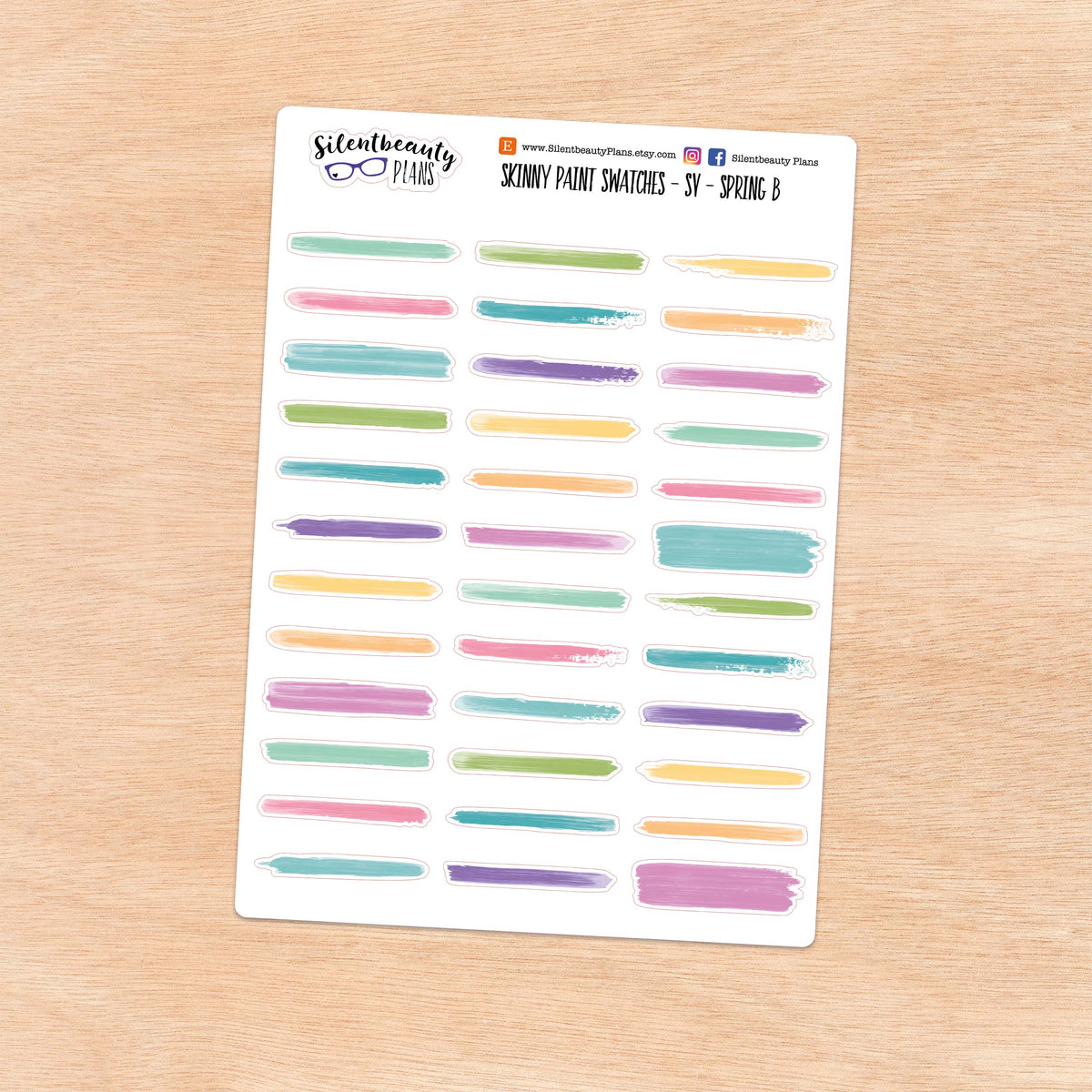 Skinny Paint Swatches | 7 Colour Options