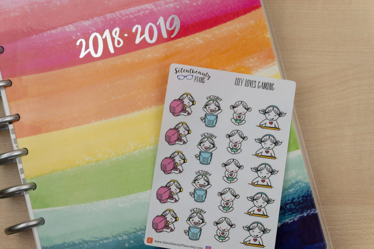 Lily Loves Gaming - Cute Girl Stickers