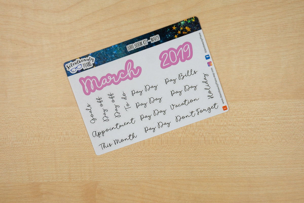 Boho Bloom | Standard Vertical | Monthly