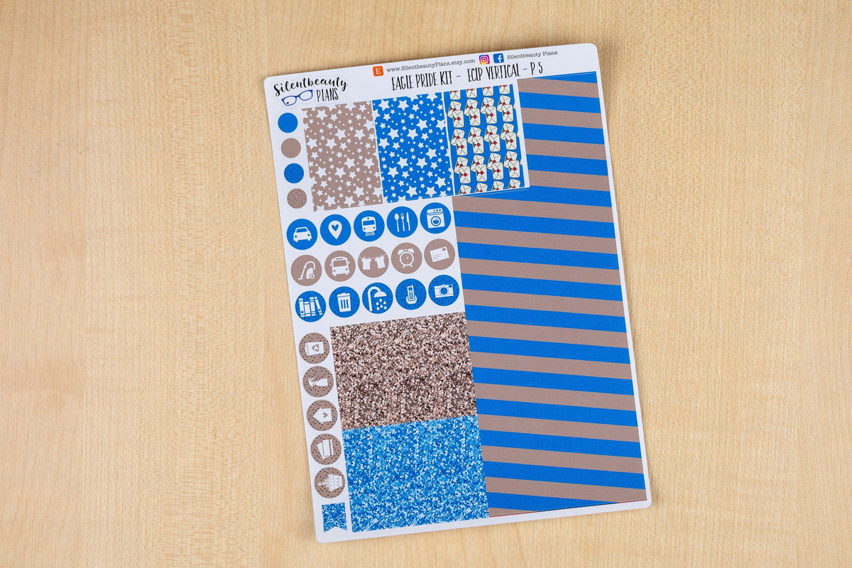 Eagle Pride Sticker Kit - Standard Vertical, Vertical, Planner Stickers, UK