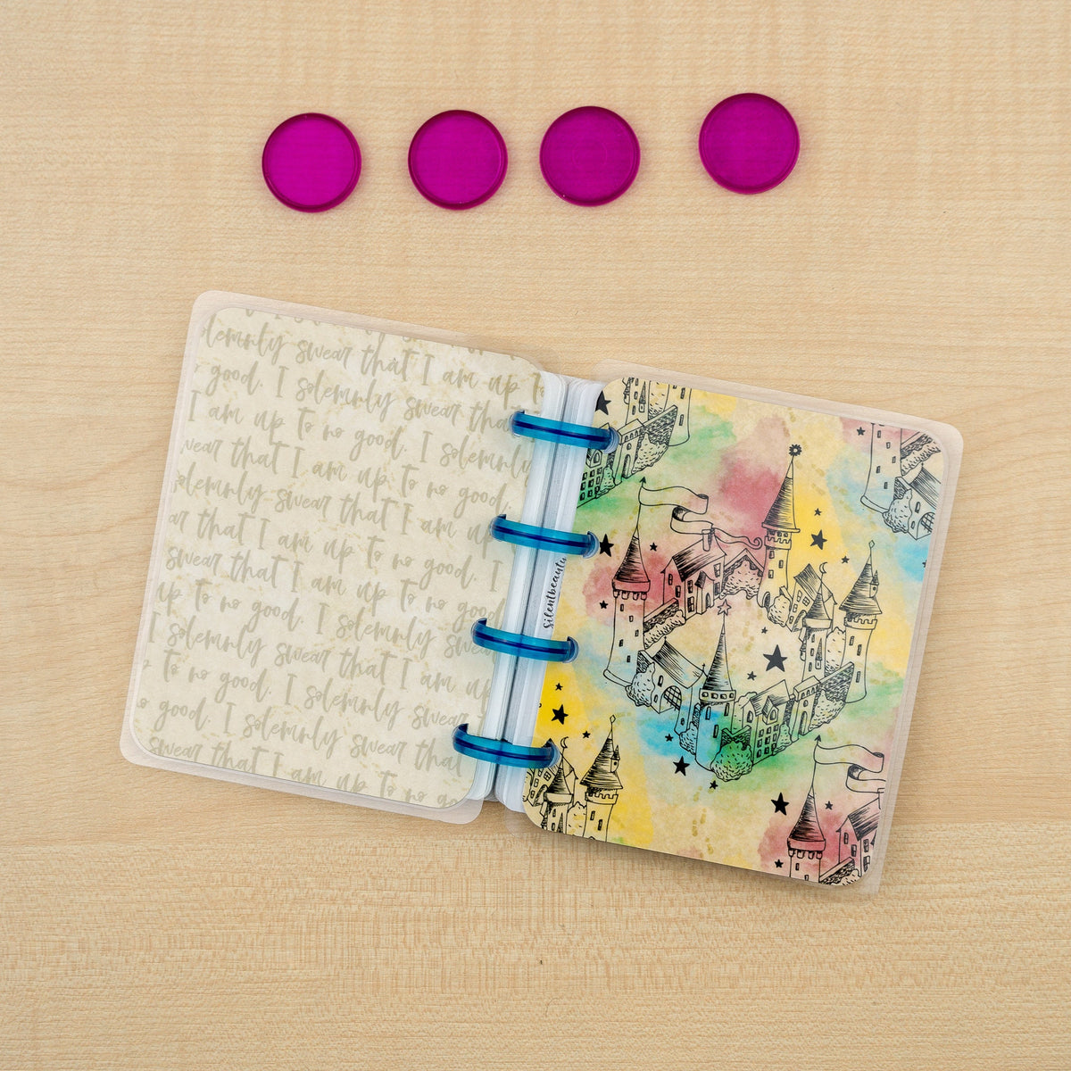 Snake House Mascot Happy Planner Covers | 2 Disc Colour Options | Micro Happy Planner Cover Set | Planner Accessories
