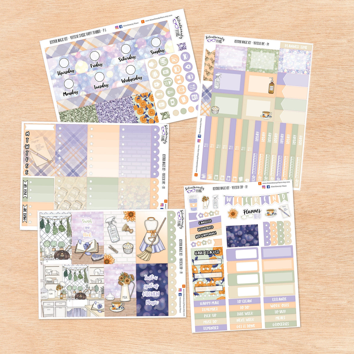Kitchen Magic Happy Planner Classic Weekly Sticker Kit