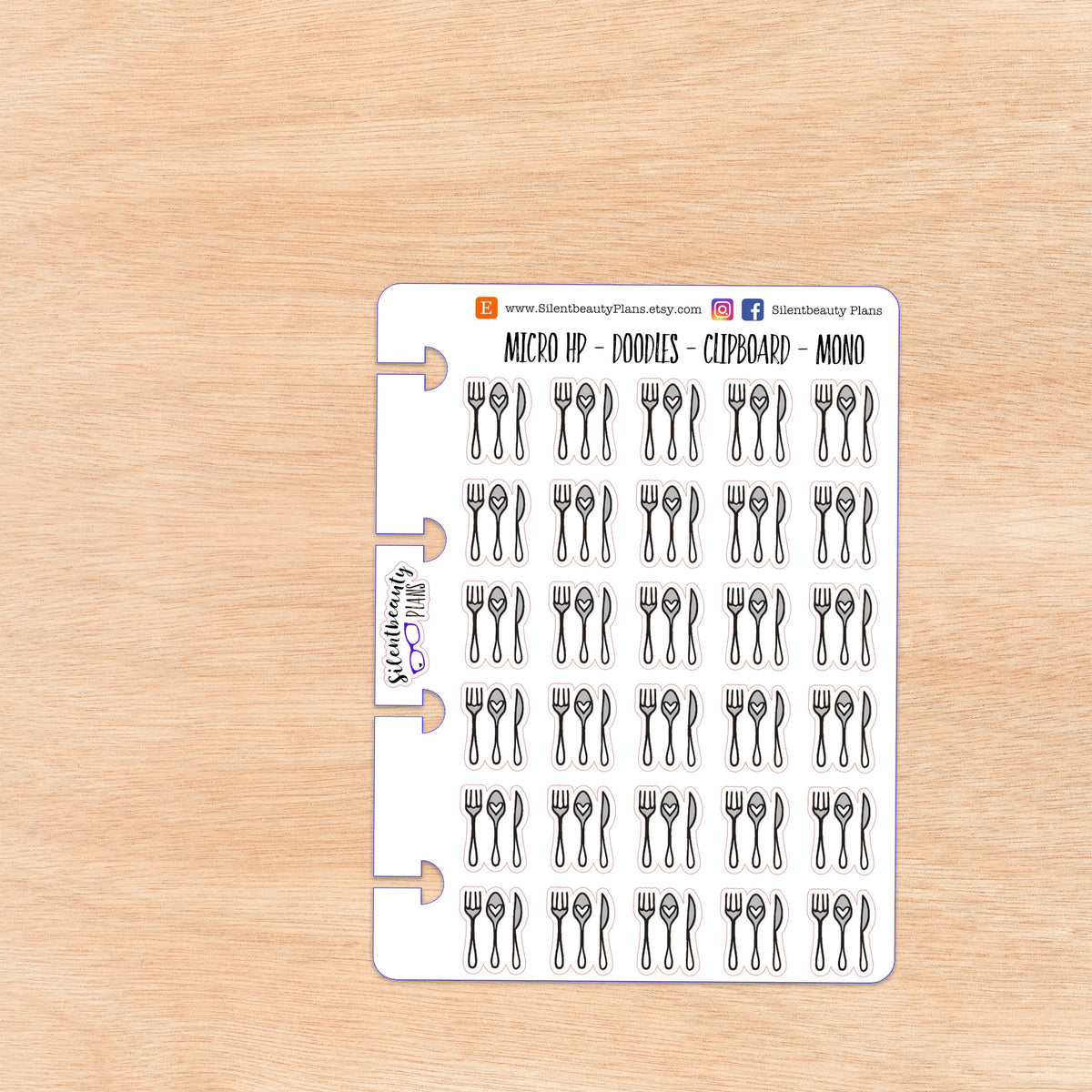 Doodle Cutlery - Silverware | 4 Colour Options | Micro Disc