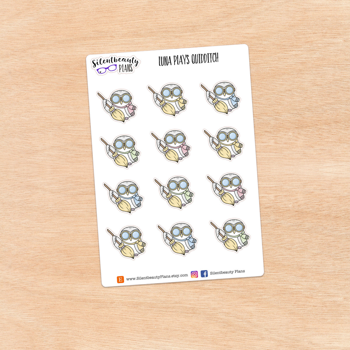 Luna loves Flying - Cute Owl Stickers