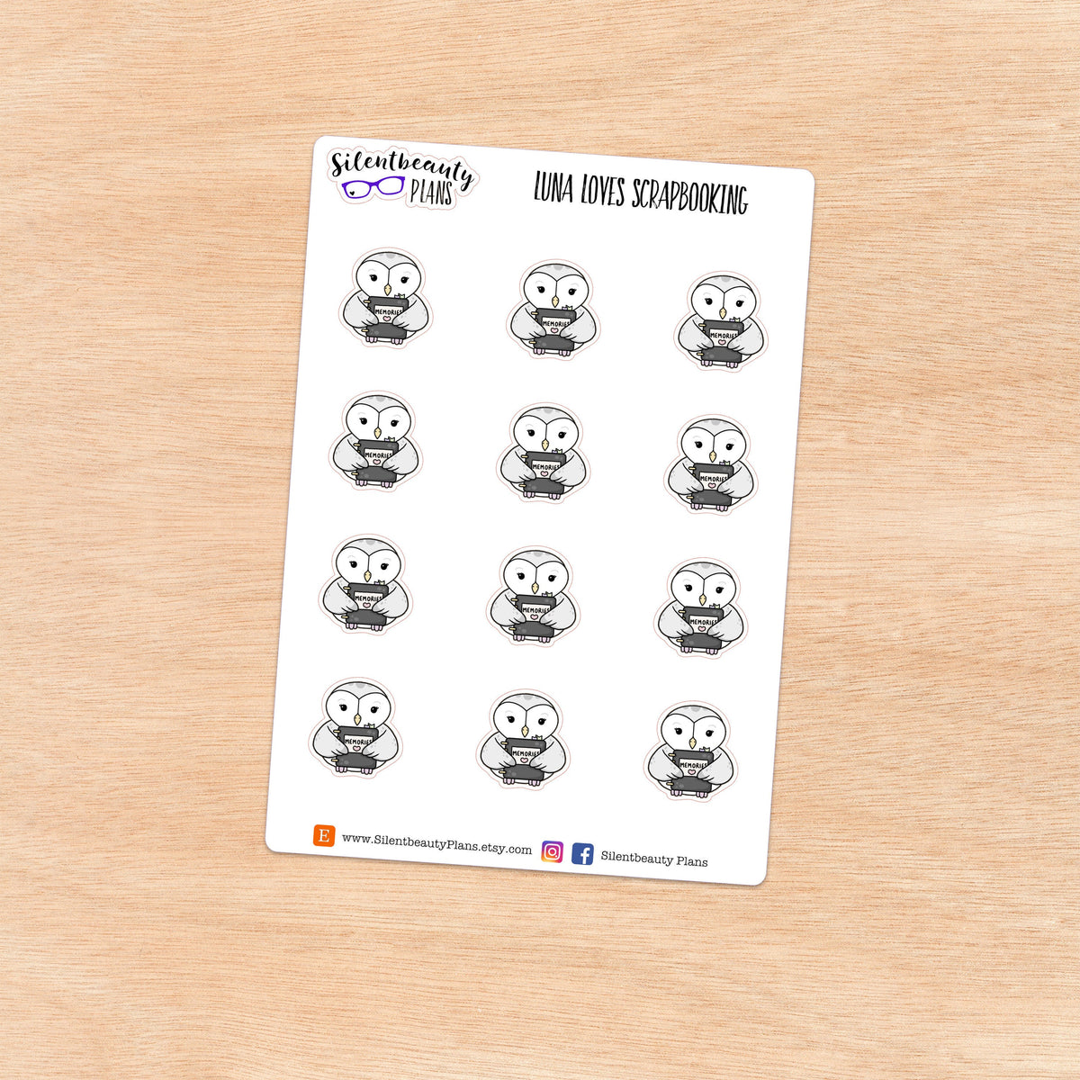 Luna loves Scrapbooking - Cute Owl Stickers