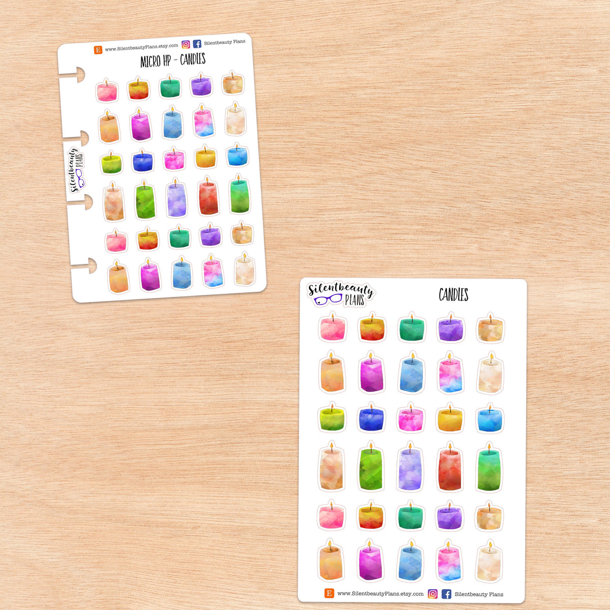 Cozy Candle Stickers | 2 Sizes