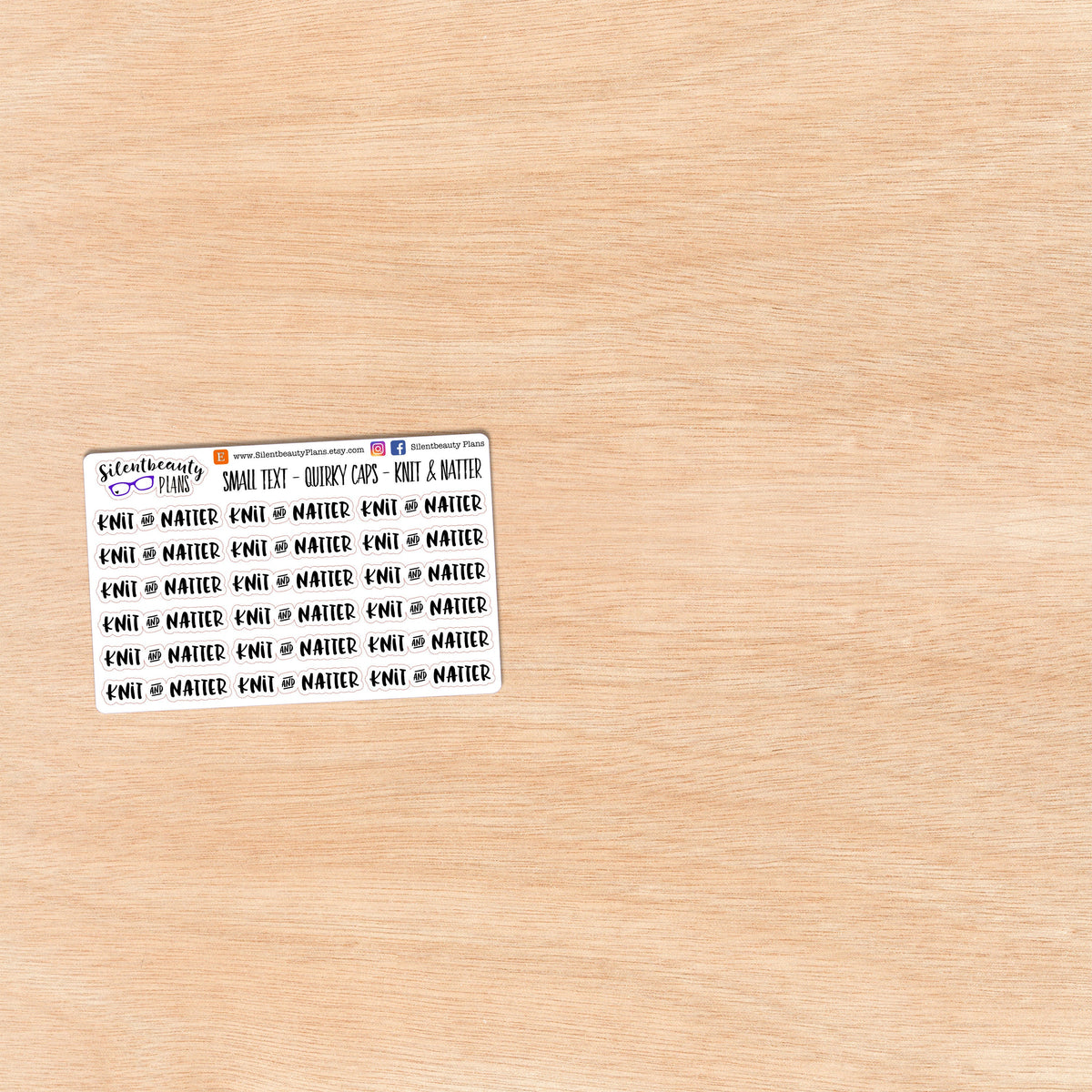 Tiny Text - I - J - K - Words & Phrases - Quirky Caps - Script Stickers