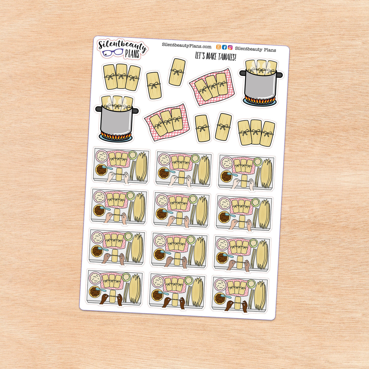 Let's Make Tamales! - Cute Stickers - Planner Stickers - Functional Deco Stickers - UK