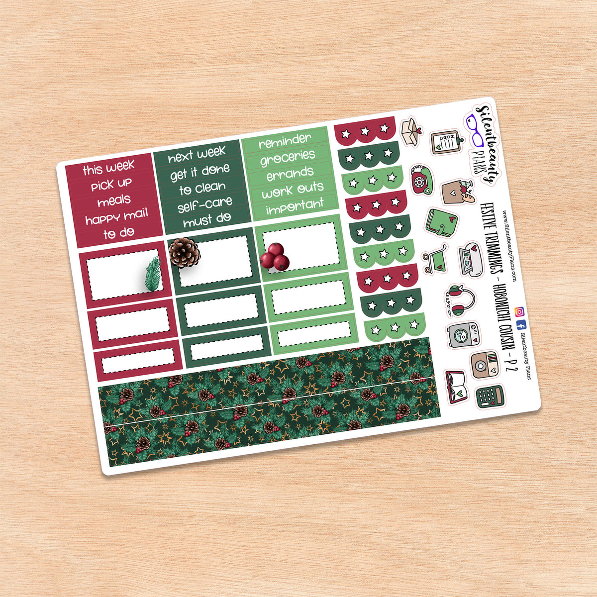 Festive Trimmings| Hobonichi Cousin