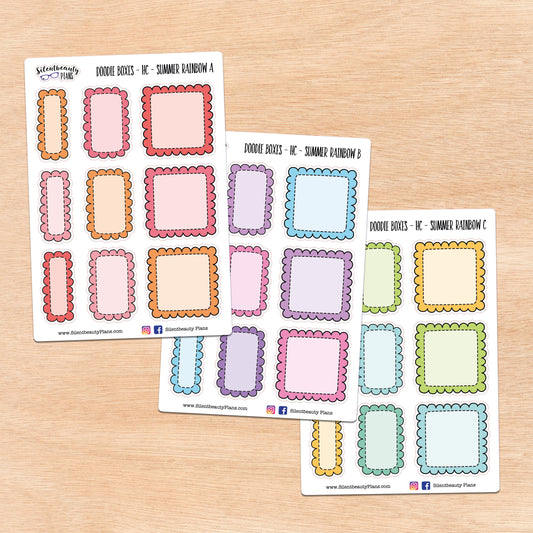Summer Doodle Boxes | 3 Options