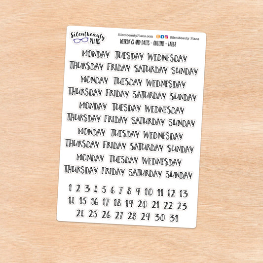 Weekdays & Dates | Outline
