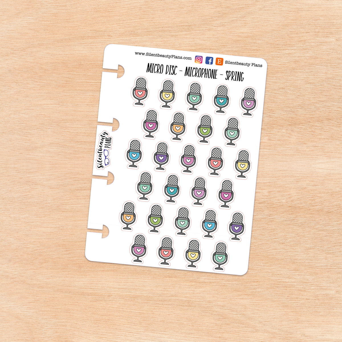 Microphone or Podcast Icon Stickers | 2 Sizes | 4 Colour Options