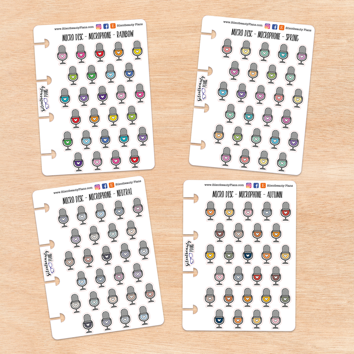 Microphone or Podcast Icon Stickers | 2 Sizes | 4 Colour Options