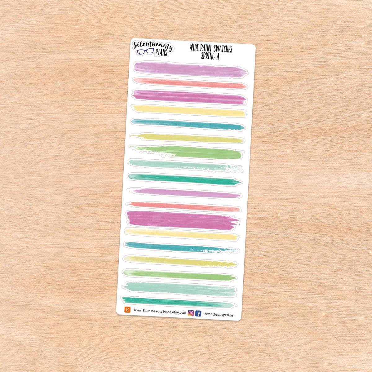 Wide Paint Swatches | 7 Colour Options