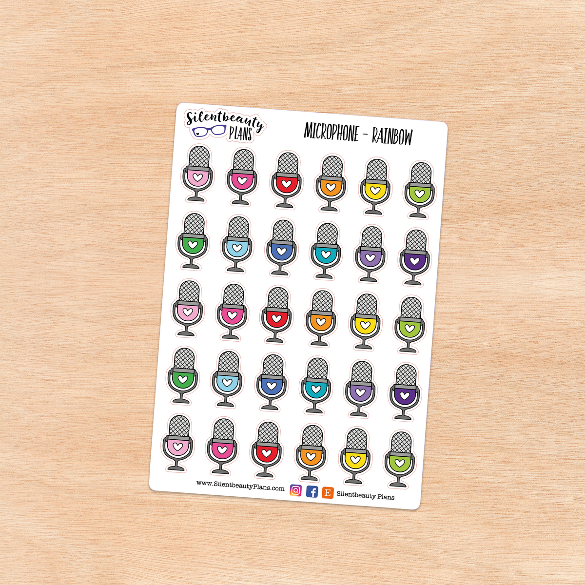 Microphone or Podcast Icon Stickers | 2 Sizes | 4 Colour Options