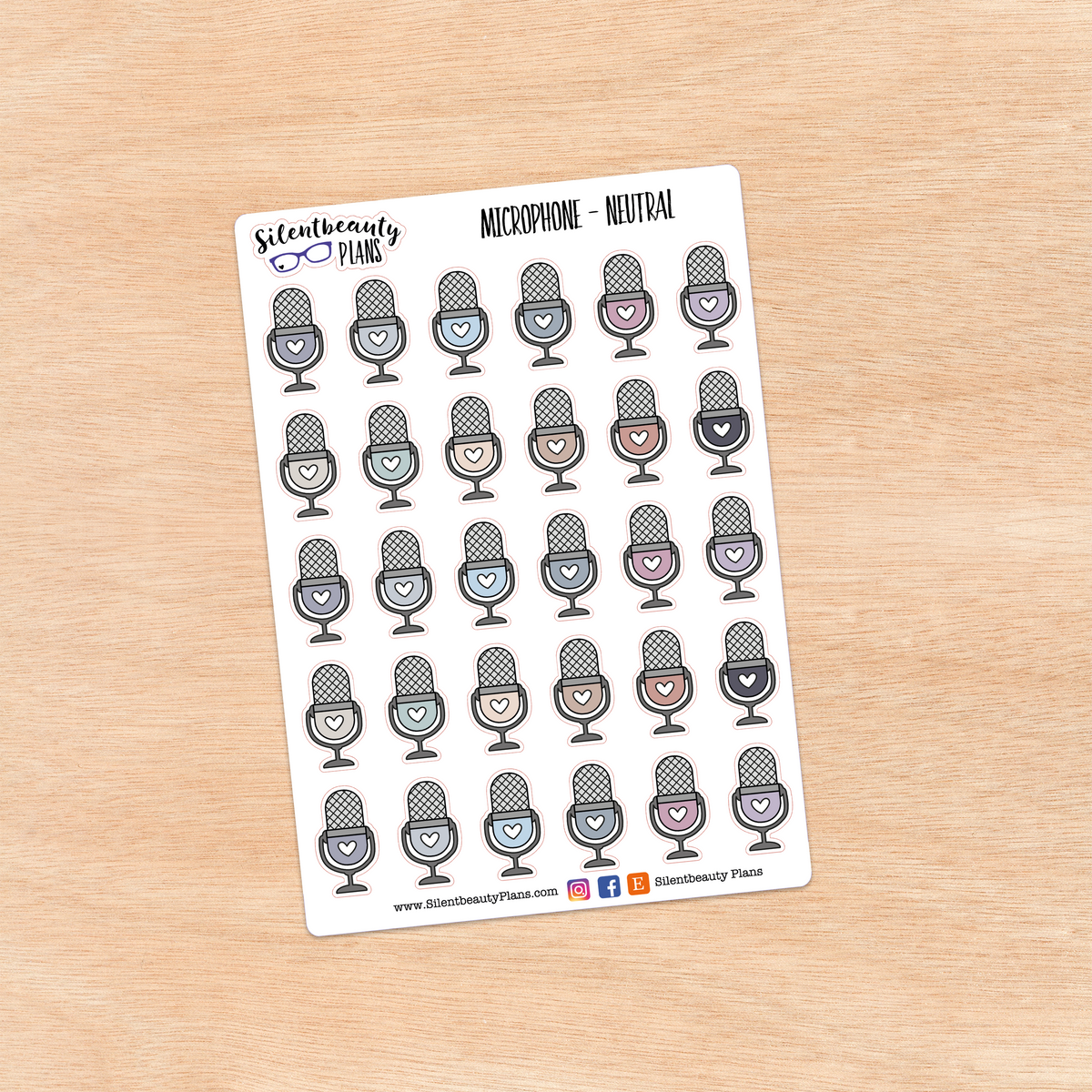 Microphone or Podcast Icon Stickers | 2 Sizes | 4 Colour Options