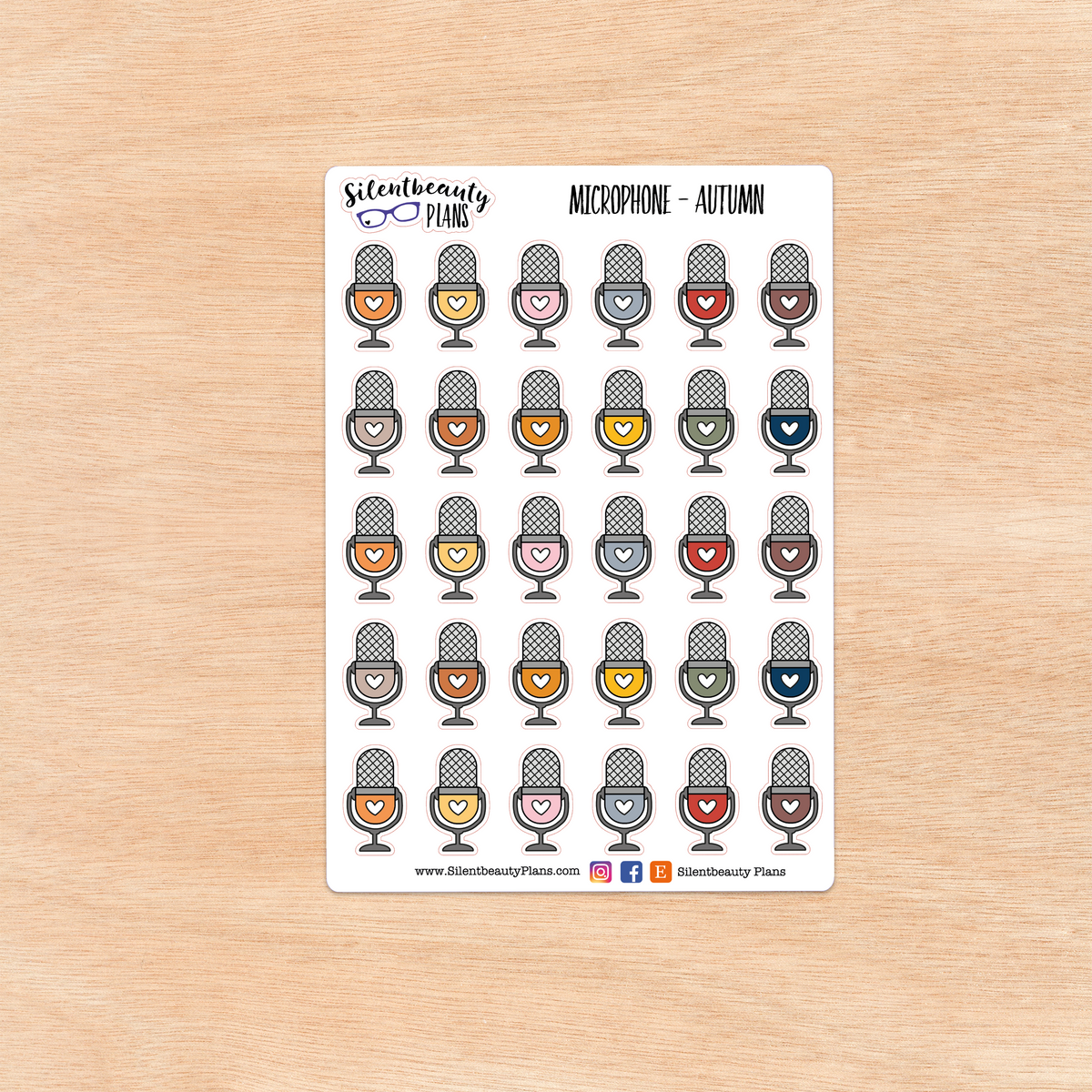 Microphone or Podcast Icon Stickers | 2 Sizes | 4 Colour Options