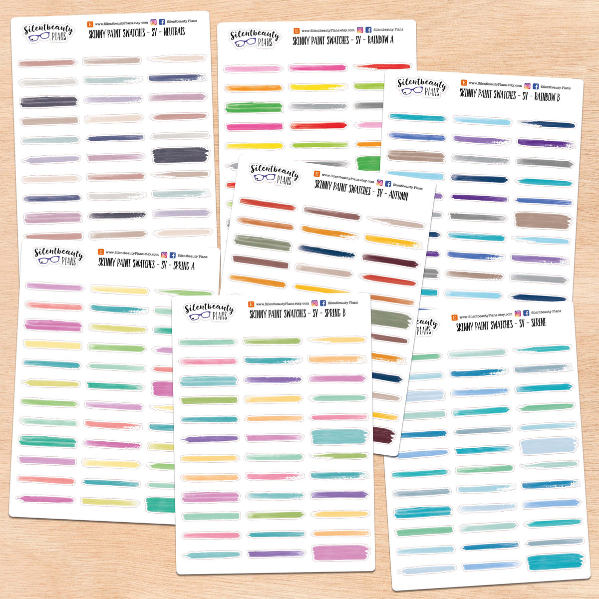 Skinny Paint Swatches | 7 Colour Options