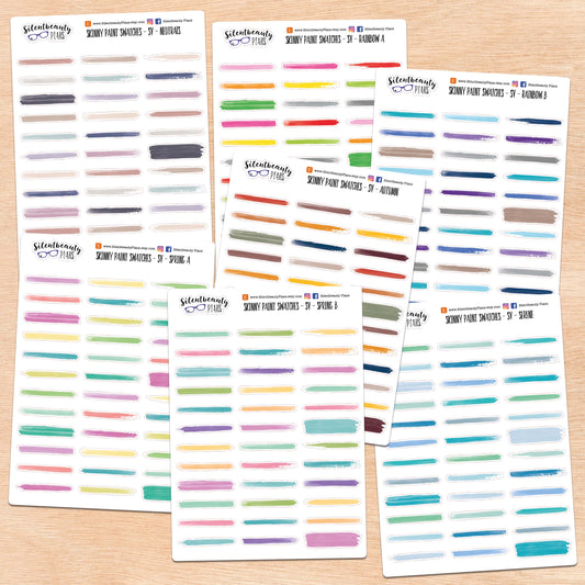 Skinny Paint Swatches | 7 Colour Options