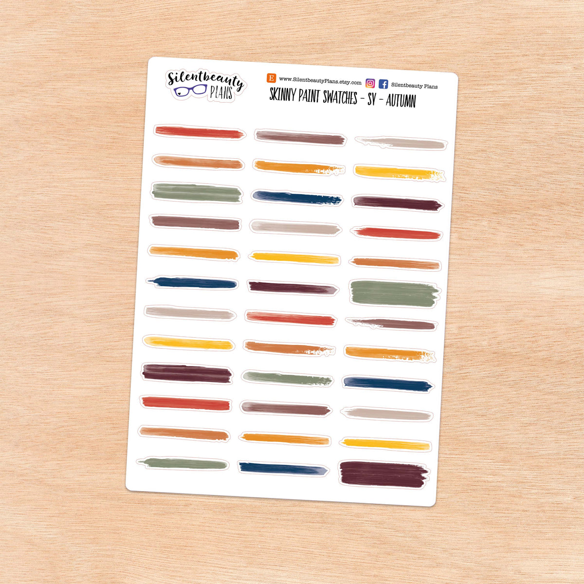 Skinny Paint Swatches | 7 Colour Options