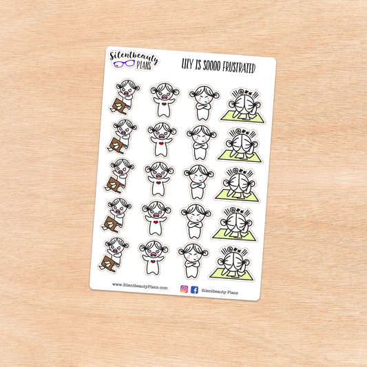 Lily is Sooo Frustrated - Cute Girl Stickers
