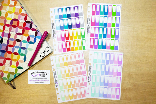 Colourful Event Stickers - Appointment Boxes