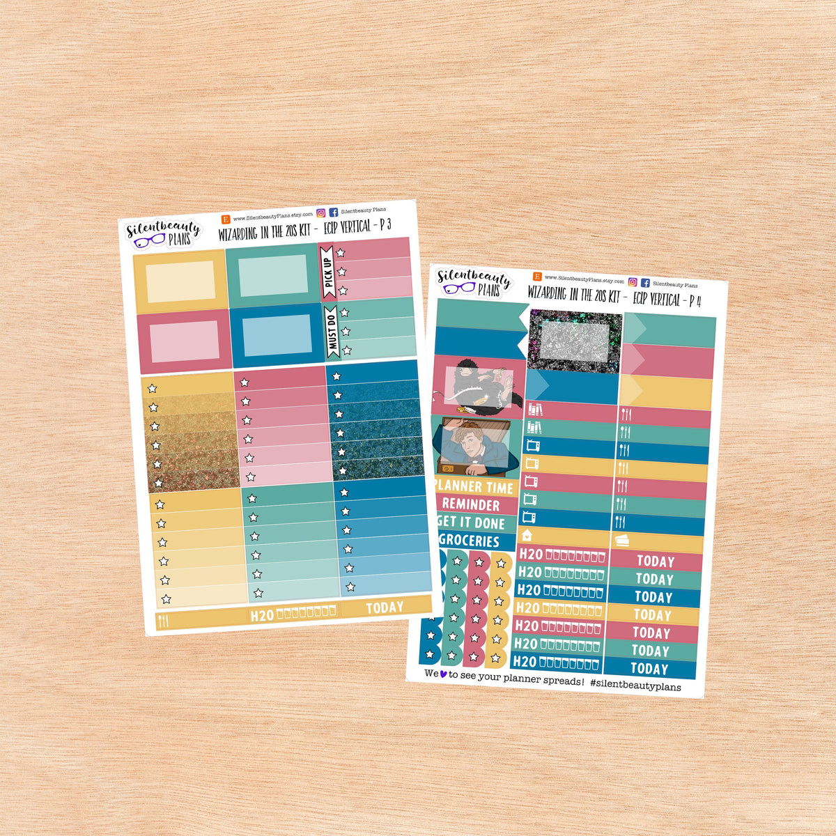 Wizarding in the 20s Sticker Kit - Standard Vertical, Vertical, Planner Stickers, UK