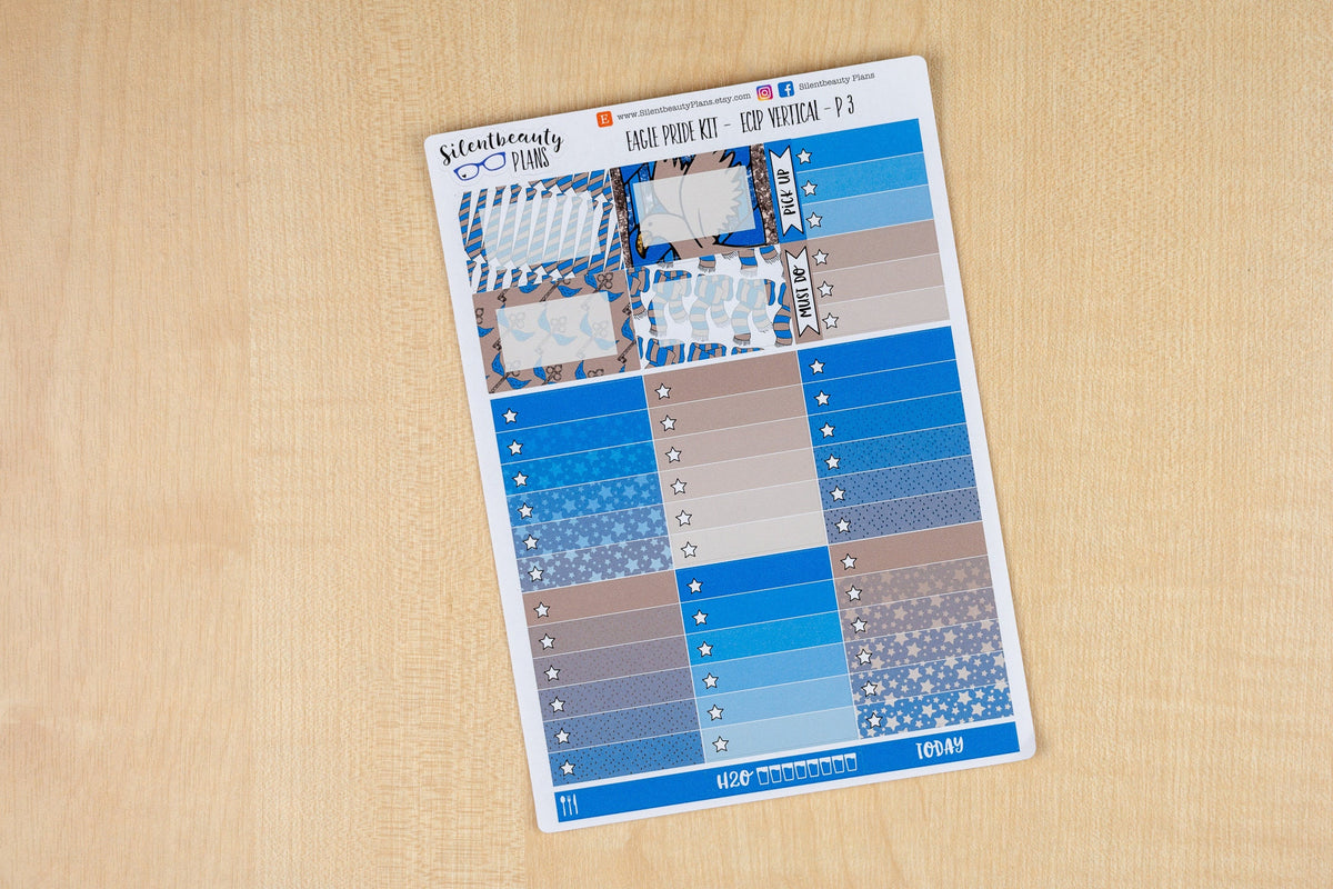 Eagle Pride Sticker Kit - Standard Vertical, Vertical, Planner Stickers, UK