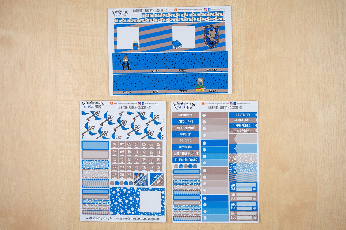 Eagle Pride Monthly Sticker Kit | Pick your Month & Start Day