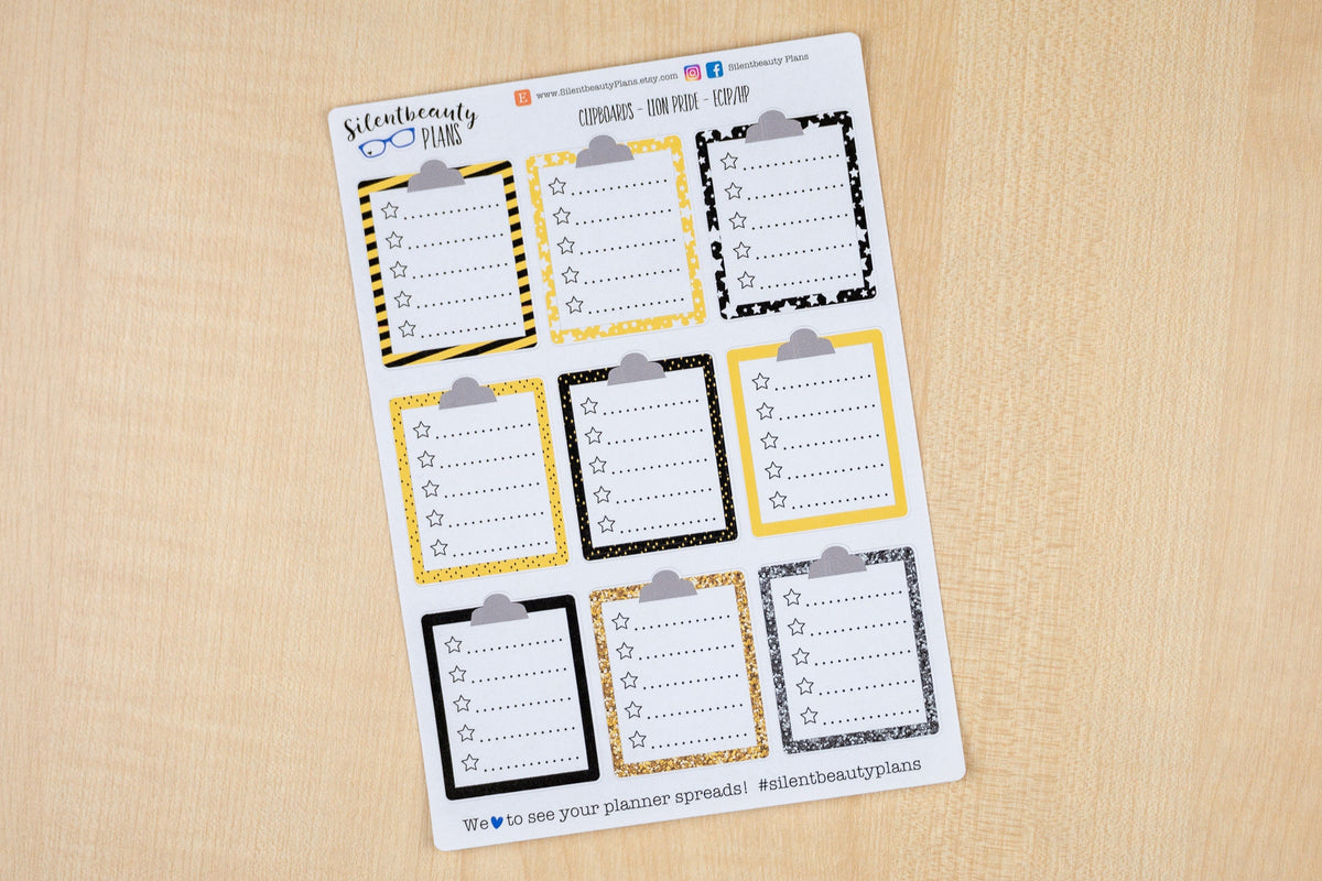 House Pride Clipboard Planner Stickers | 4 Options | Full Box Planner Stickers - UK Stickers for Planners