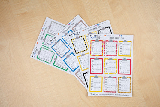 House Pride Clipboard Planner Stickers | 4 Options | Full Box Planner Stickers - UK Stickers for Planners