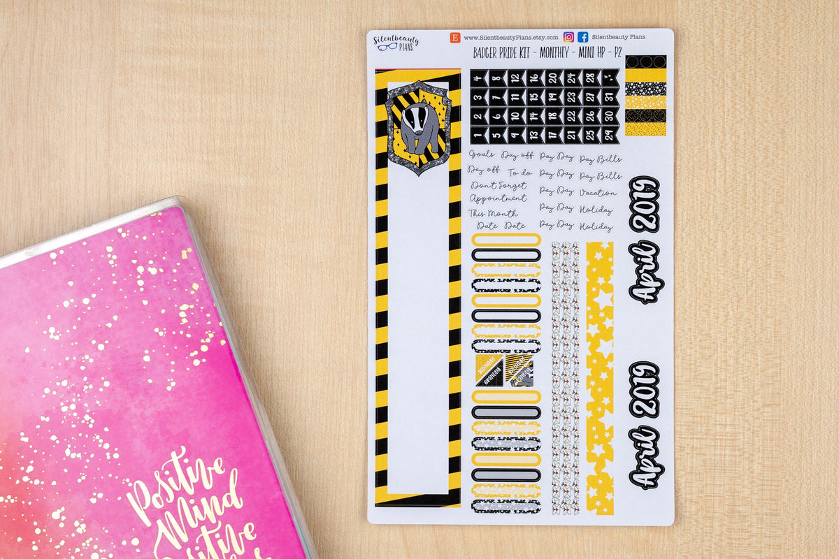Badger Pride Monthly Kit - Mini Happy Planner | Choose your Month -  Planner Stickers, UK