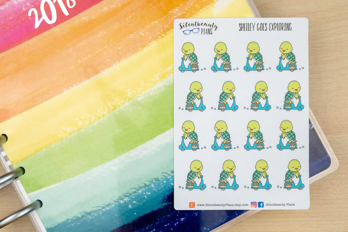 Shelley the Sea Turtle Goes Exploring  - Cute Turtle Stickers