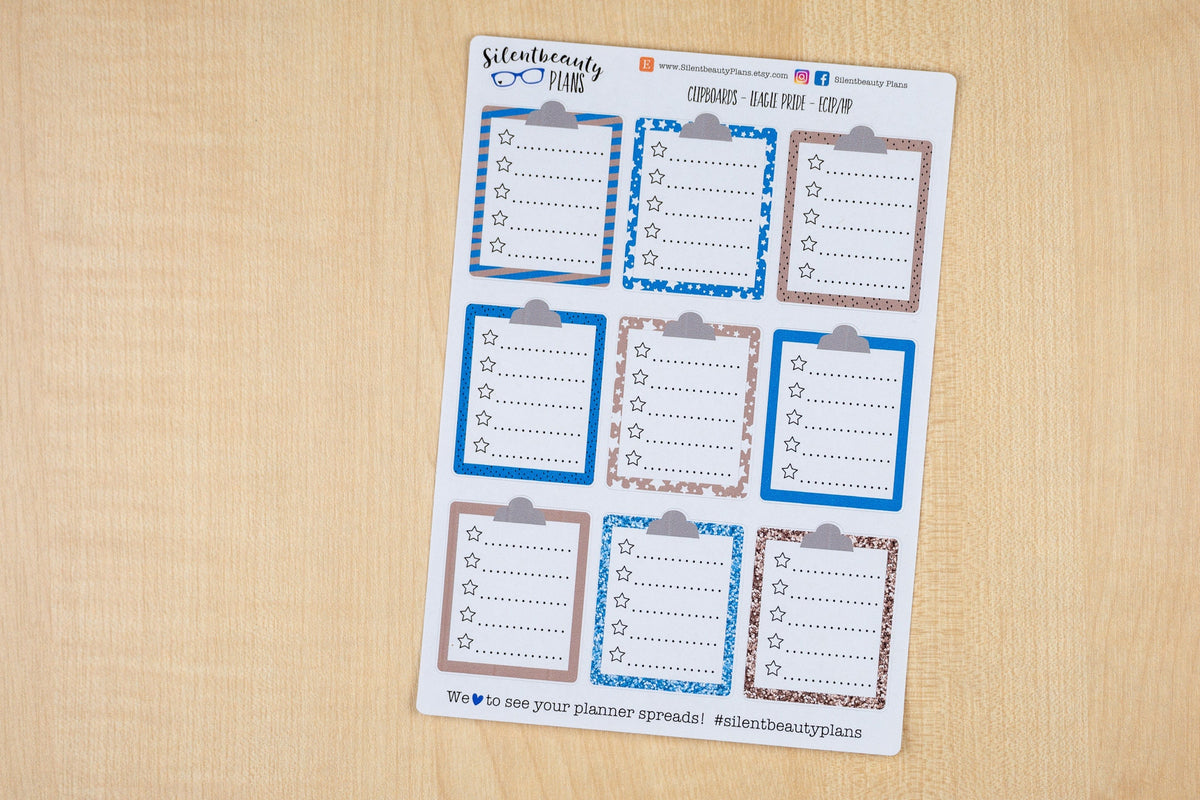 House Pride Clipboard Planner Stickers | 4 Options | Full Box Planner Stickers - UK Stickers for Planners