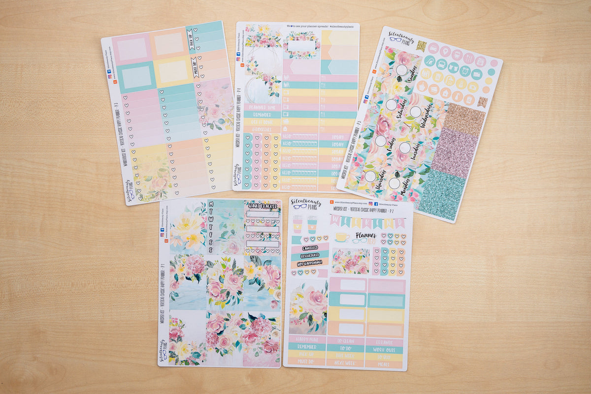 Whisper Sticker Kit - Classic Happy Planner, Vertical, Planner Stickers, UK