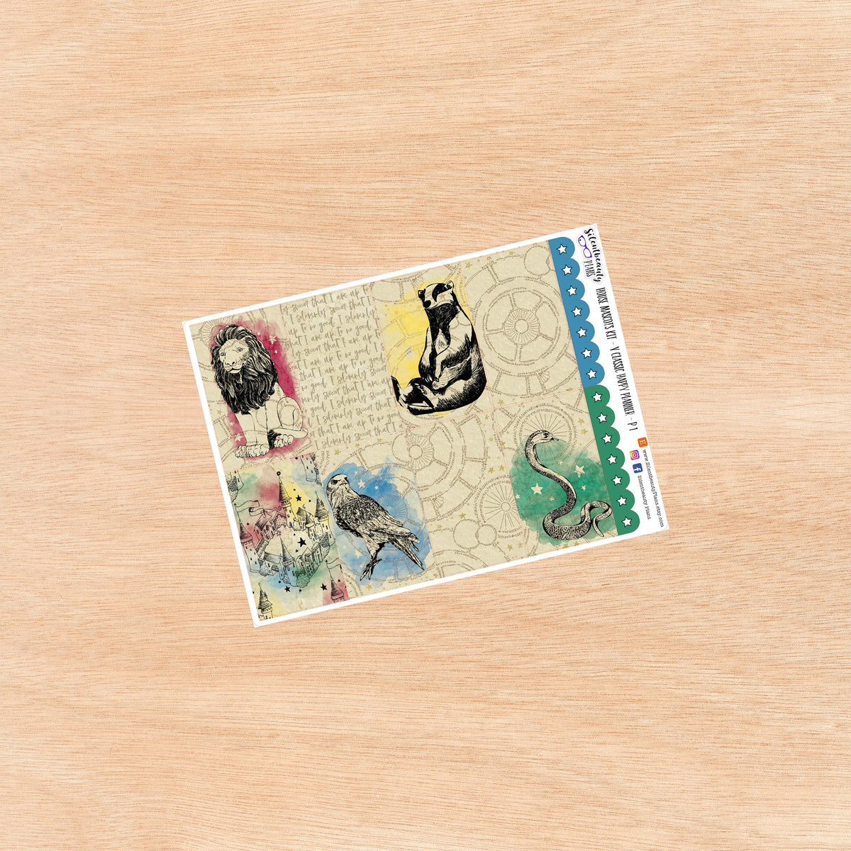 School House Mascots Sticker Kit - Vertical Classic Happy Planner, Vertical, Planner Stickers, UK