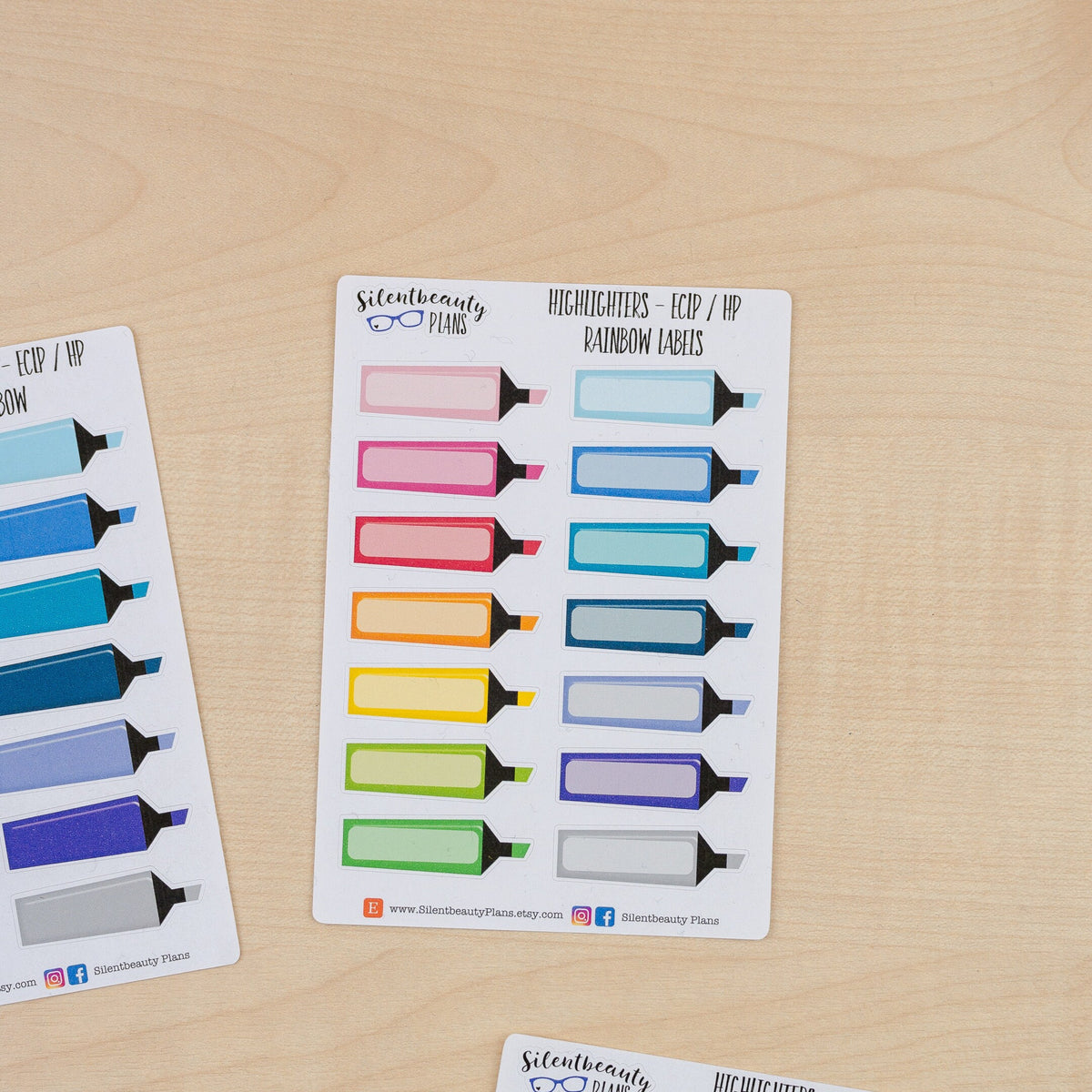 Highlighter Stickers - 4 Options - Planner Stickers, UK