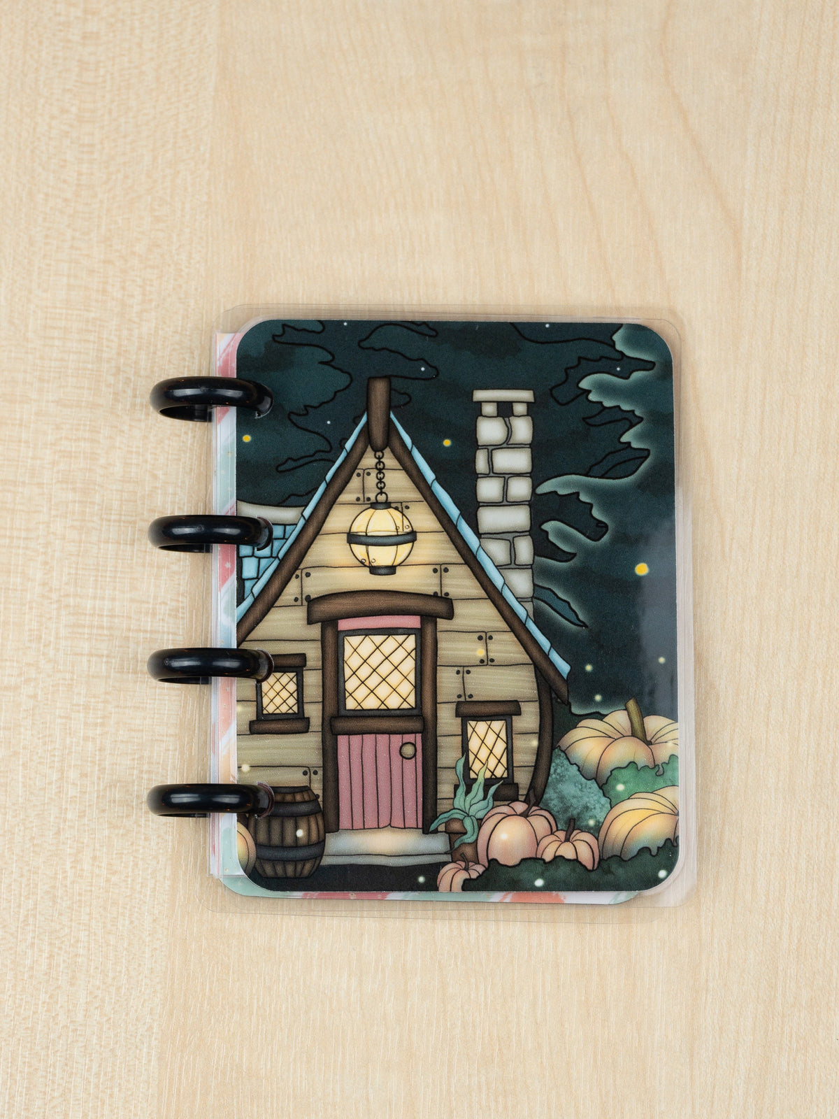 Evening Magical Scene Micro Happy Planner Covers | 1 Disc Colour Option | Micro Happy Planner Cover Set | Planner Accessories | Hand Drawn Cover
