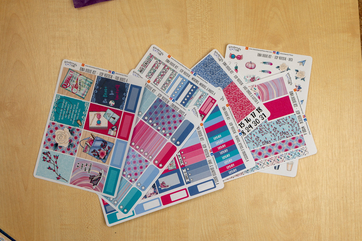 Luna Loves Planner Box | Silentbeauty Plans | Weekly Sticker Kits, Micro HP Goodies, & More