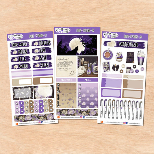 Lupin Kit - PP Weeks Planner, Vertical, Planner Stickers, UK