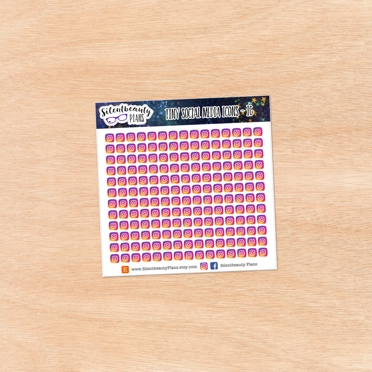 Tiny Social Media| 7 Options | 180 Stickers