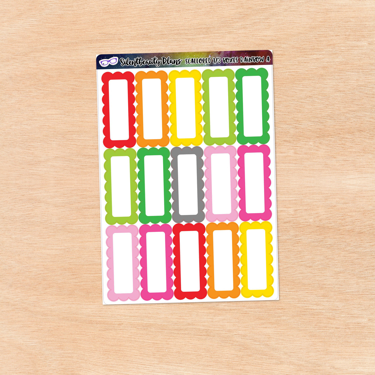 Scalloped Third Boxes | 6 Colour Palettes
