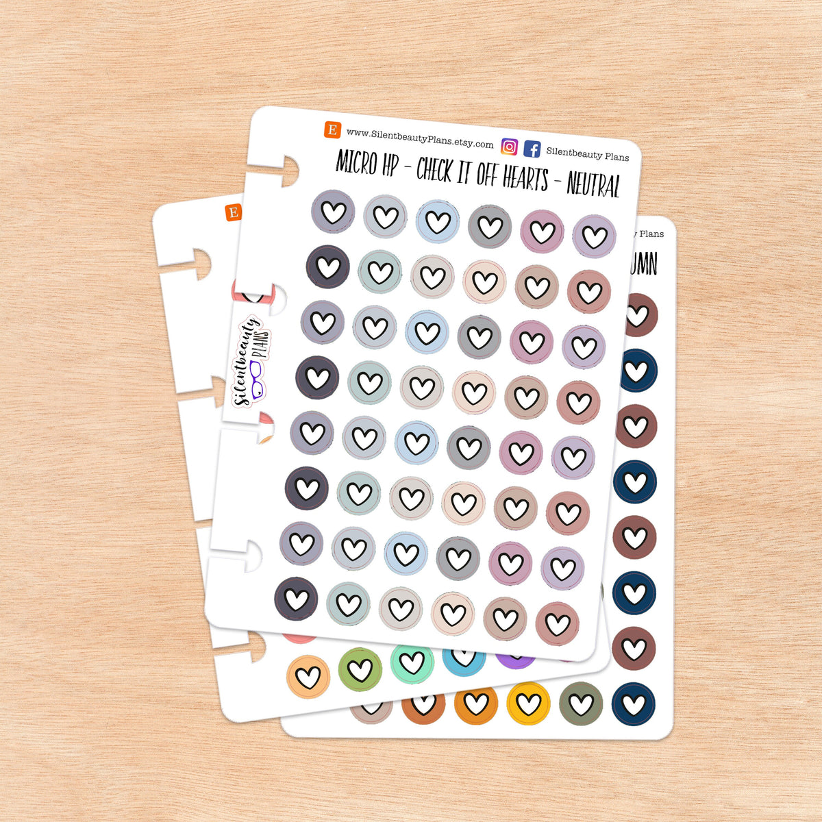 Heart Check it Off Stickers | 4 Options | Micro Disc