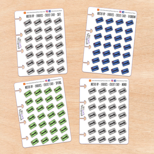 Doodle Credit Card - Bank Card | 4 Colour Options | Micro Disc