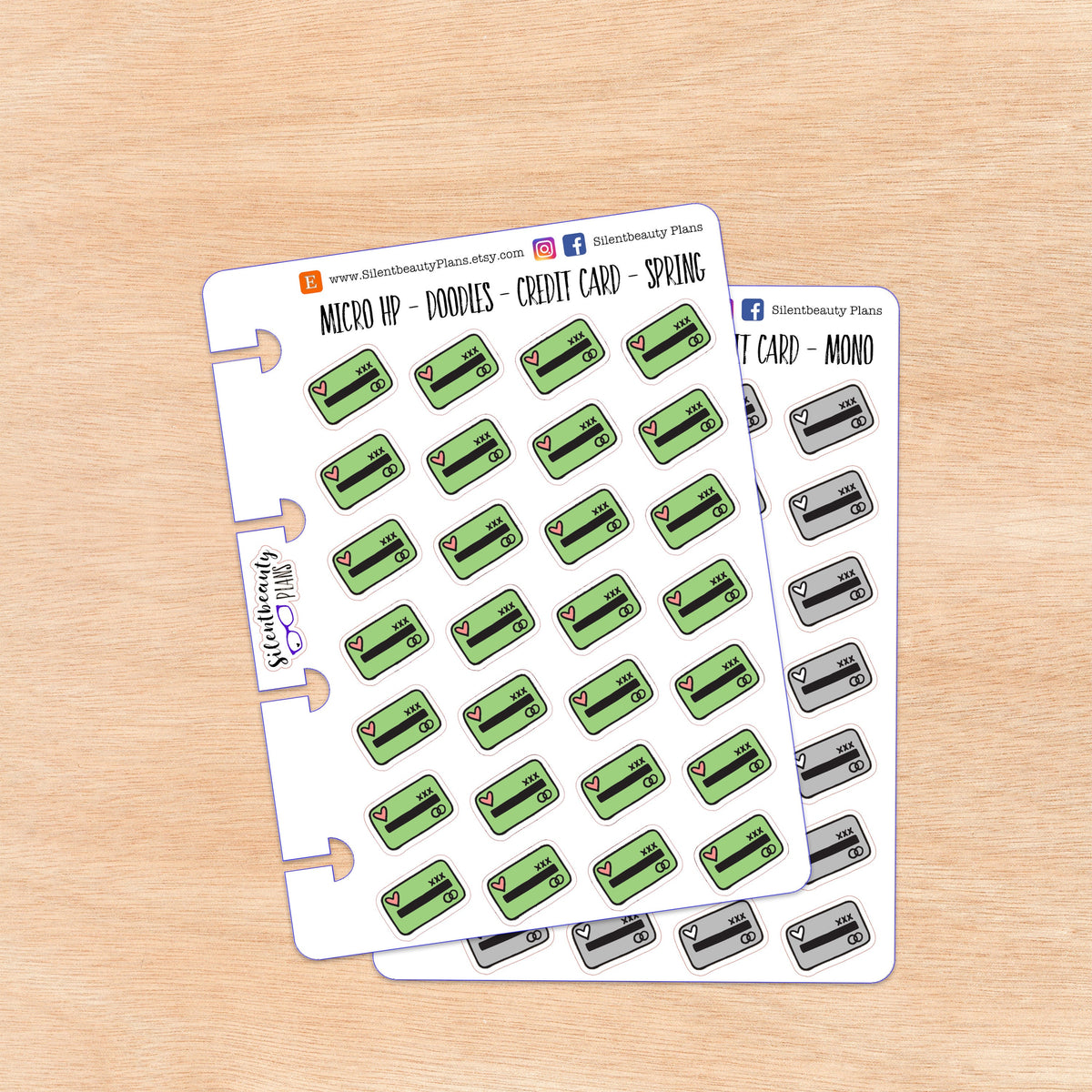 Doodle Credit Card - Bank Card | 4 Colour Options | Micro Disc