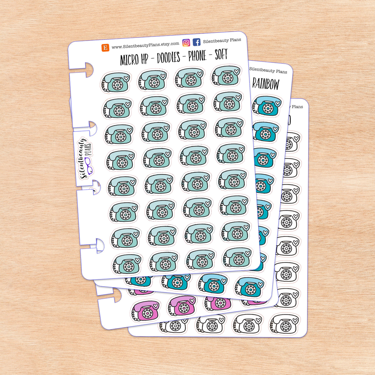 Doodle Phone - Landline | 4 Colour Options | Micro Disc