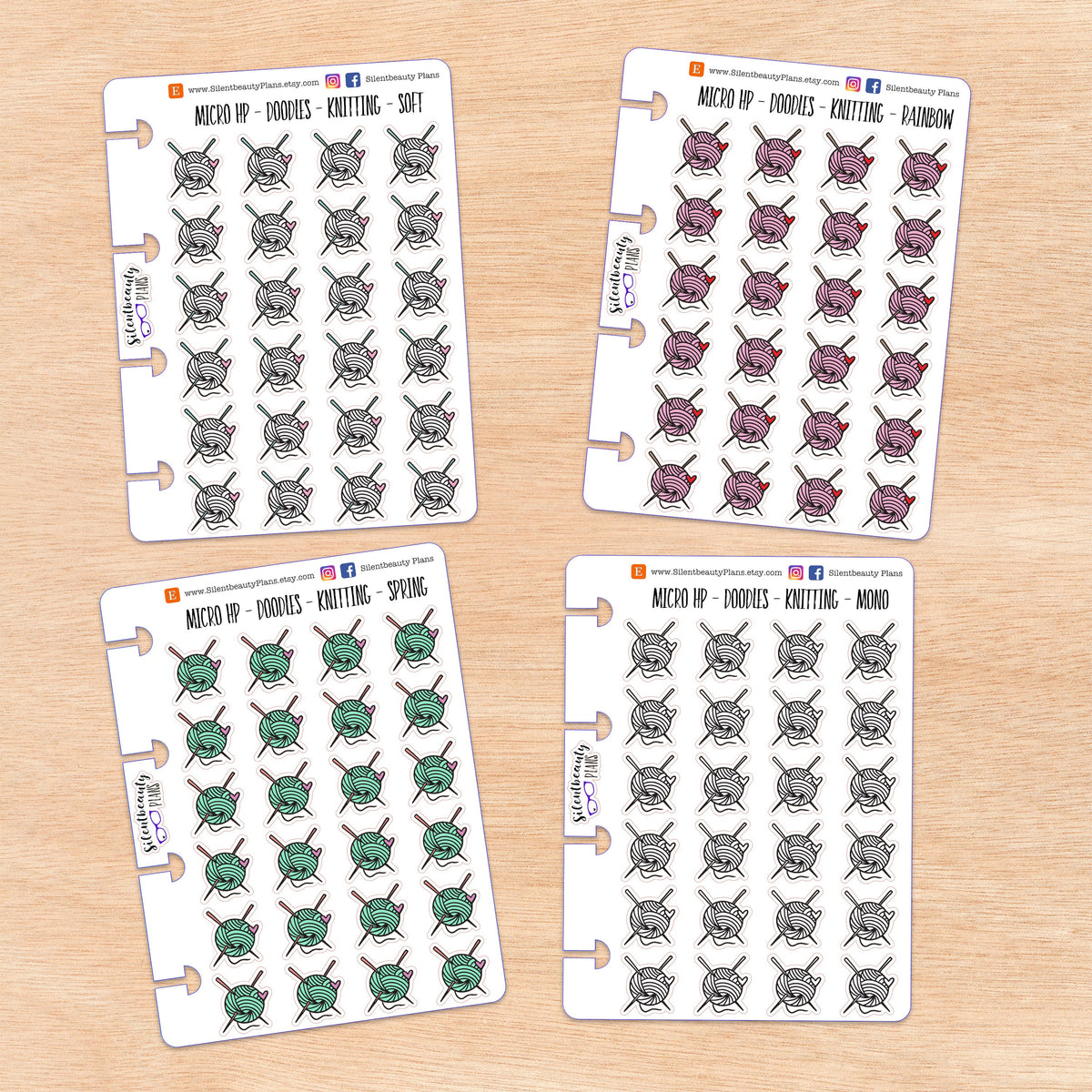 Doodle Knitting | 4 Colour Options | Micro Disc
