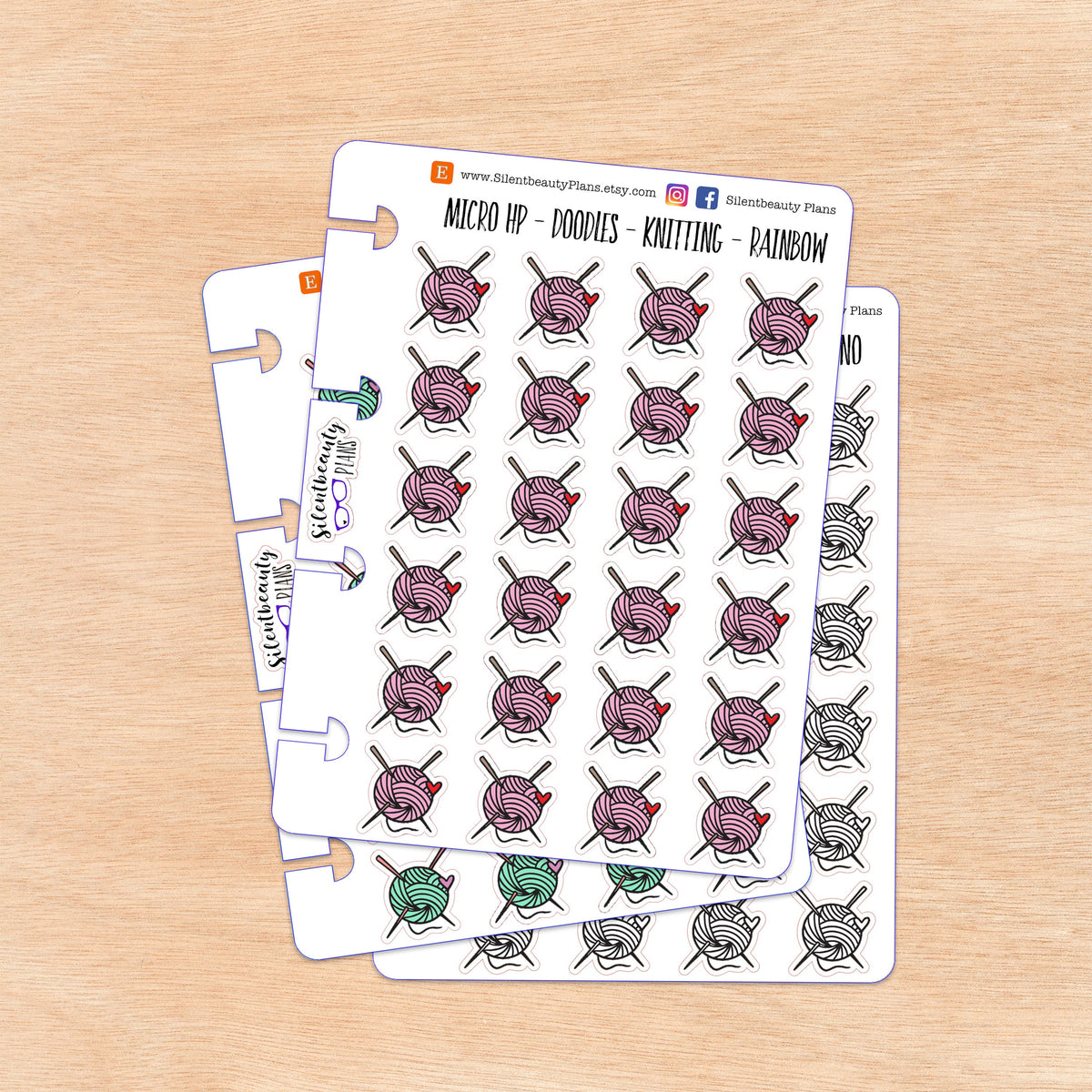 Doodle Knitting | 4 Colour Options | Micro Disc