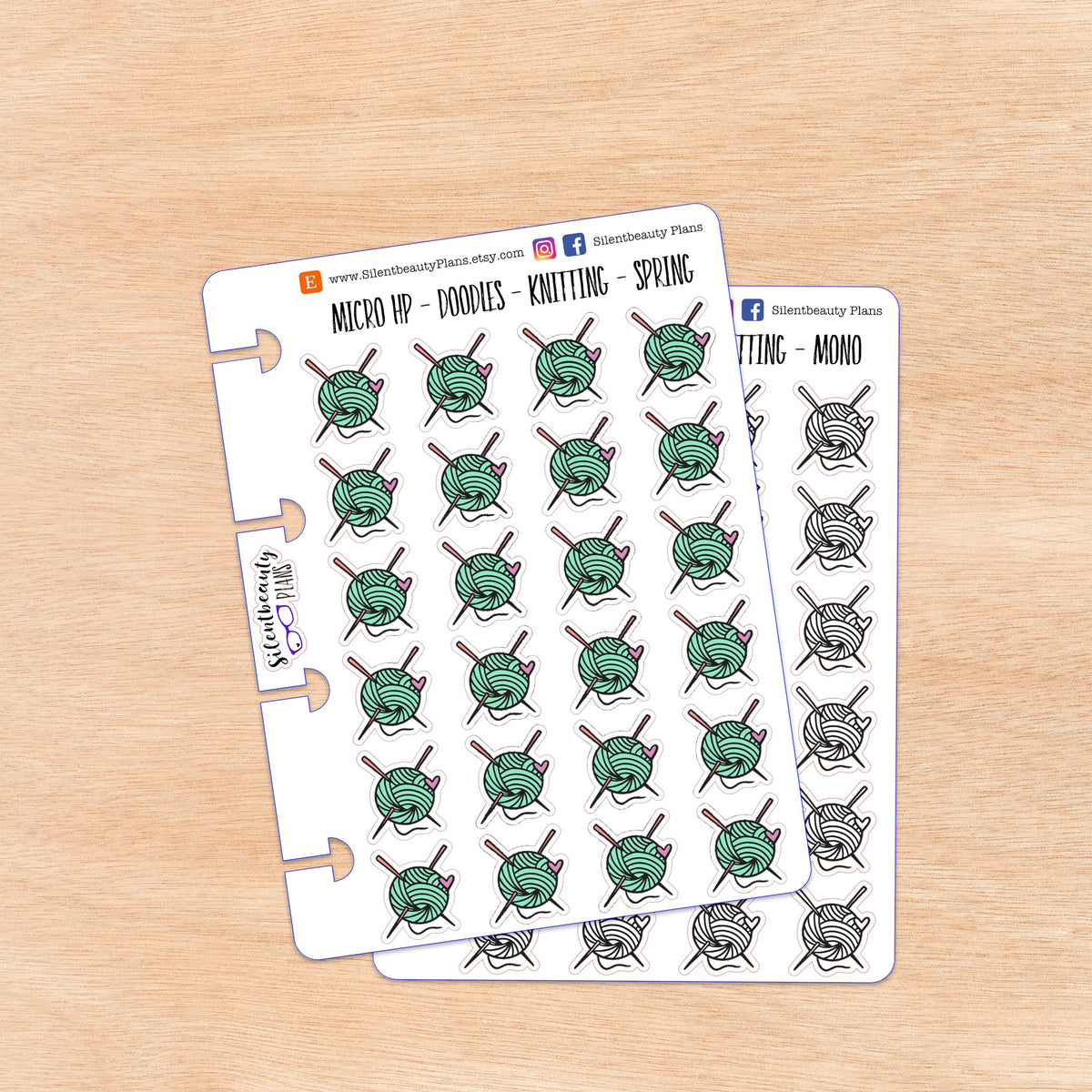 Doodle Knitting | 4 Colour Options | Micro Disc